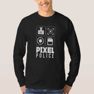 Pixel-Polizeikamera-Fotografie T-Shirt