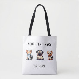 Pixel Pup Tote Bag Tasche