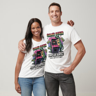 Pixel Rawr-cade Rampage: The T-Rex Reboot T-Shirt