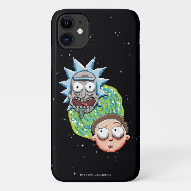 Pixel Rick und Morty Portal Grafik Case-Mate iPhone Hülle (Rückseite)