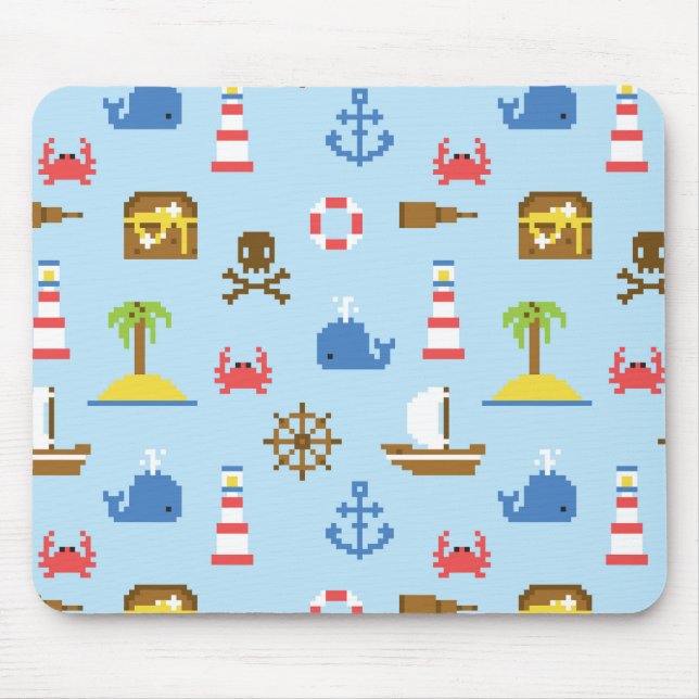 Pixel Sea Art Muster Mousepad (Vorne)