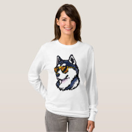 Pixel Siberian Husky T-Shirt