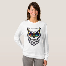 Pixel Snowy Owl T-Shirt