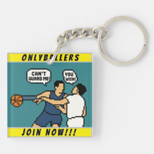 Pixel Sport Basketball Schlüsselanhänger - Retro G