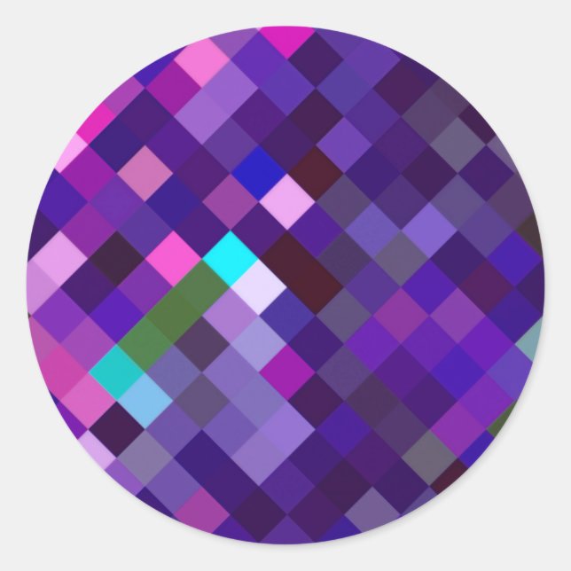 Pixel-Sticker Runder Aufkleber (Vorderseite)