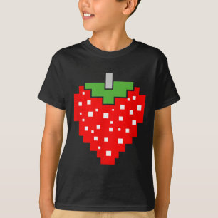 Pixel Strawberry 80er Retro Arcade Spiel Halloween T-Shirt