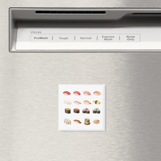 Pixel Sushi Magnet – Japanese Food Pixel Art (In Situ (Geschirrspüler))