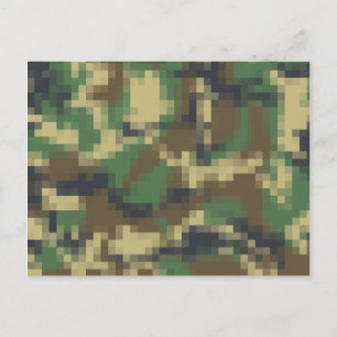Pixel-Tarnung Postkarte