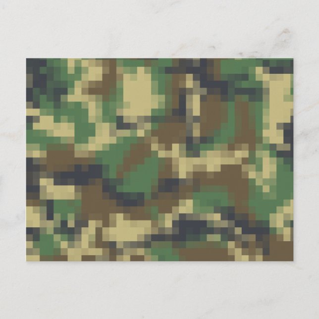 Pixel-Tarnung Postkarte (Vorderseite)