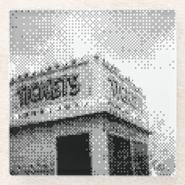 Pixel-Ticket-Stand-Untersetzer Glasuntersetzer (Vorderseite)