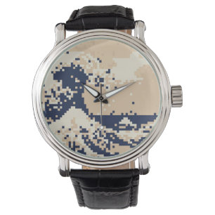 Pixel Tsunami 8 Bit Pixel Armbanduhr