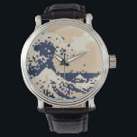 Pixel Tsunami 8 Bit Pixel Art Armbanduhr<br><div class="desc">Die Große Welle von Kanagawa (神 奈 川 浪 裏) Vintagen 8 Bit Pixel Tsunami Art. Globe Trotters spezialisiert sich auf die Idiosynkratie von überall aus der Welt. Hier finden Sie einzigartige Grußkarten,  Postkarten,  Poster,  Mousepads und mehr.</div>
