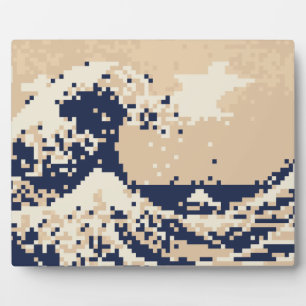 Pixel Tsunami 8 Bit Pixel Art Fotoplatte