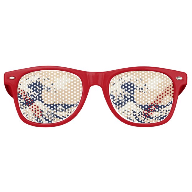 Pixel Tsunami 8 Bit Pixel Art Sonnenbrille (Vorderseite)