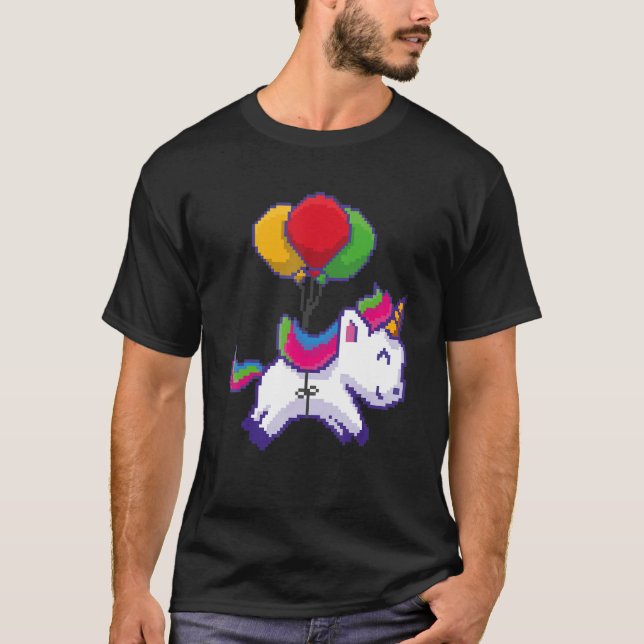 Pixel Unicorn T-Shirt (Vorderseite)