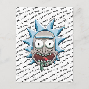 Pixel Vers Rick Drooling Head Einladungspostkarte