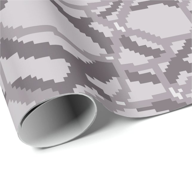 Pixel-Wasserwellenmuster Geschenkpapier (Rolleneckpunkt)