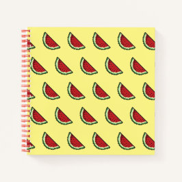 Pixel-Watermelon-Muster Notizbuch