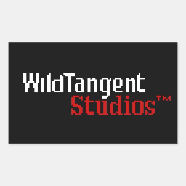 Pixel-WildTangent-Logo-Aufkleber Rechteckiger Aufkleber (Vorderseite)