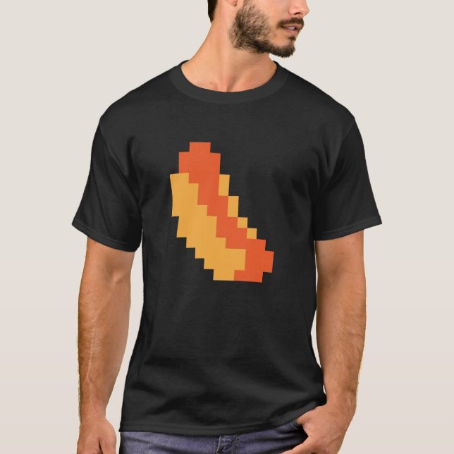 Pixel-Würstchen-T - Shirt (Vorderseite)