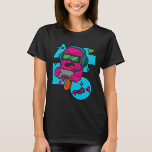 Pixel Wut Gamer Eis Am Stiel Lustig Schmelzende Ei T-Shirt