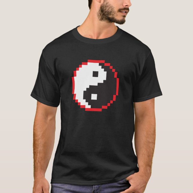 Pixel Yin-Yang T-Shirt (Vorderseite)