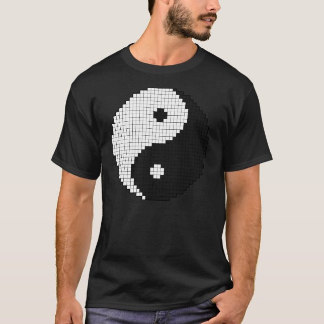 Pixel Yinyang-Shirt T-Shirt (Vorderseite)