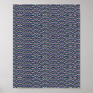 Pixelart-Blumenmuster  Poster