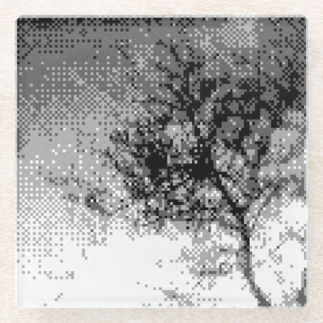 Pixelart Glasuntersetzer (Vorderseite)