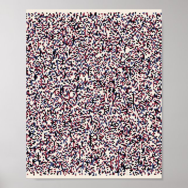 Pixelart-Muster  Poster (Vorne)