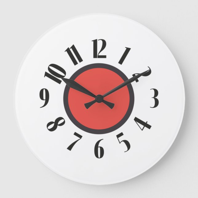 PIXELAT ERSTE SERIE LEX VON Masanser Große Wanduhr (Vorderseite)