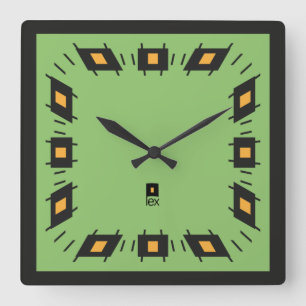 PIXELAT ERSTE SERIE LEX VON Masanser Quadratische Wanduhr