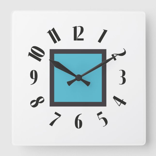 PIXELAT ERSTE SERIE LEX VON Masanser Quadratische Wanduhr (Vorderseite)