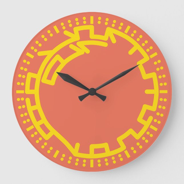 Pixelat prime max chained numbers by Masanser Große Wanduhr (Vorderseite)
