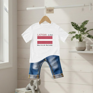 Pixelated flag Latvia Baby T-shirt