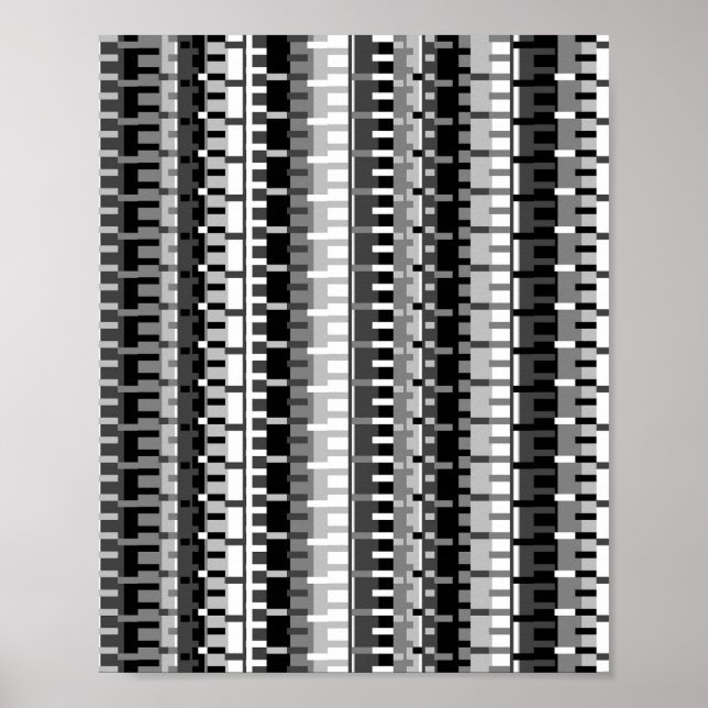 Pixelated Mathematical Pattern  Poster (Vorne)