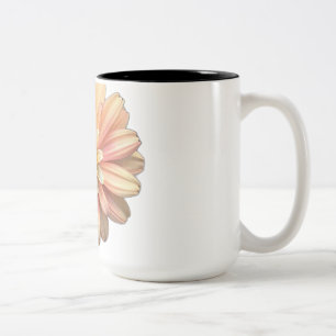 Pixelated Pastel-Blume Zweifarbige Tasse