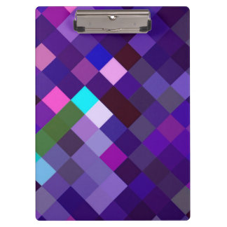 Pixelated Pattern - Purple Klemmbrett