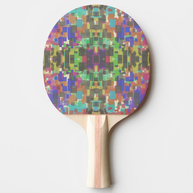 Pixelated Patterned Beyond Colors Of The Rainbow Tischtennis Schläger (Vorderseite)