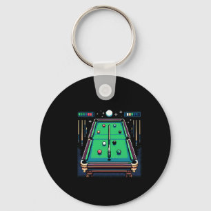 Pixelated Pot 8-Bit Billiards Schlüsselanhänger