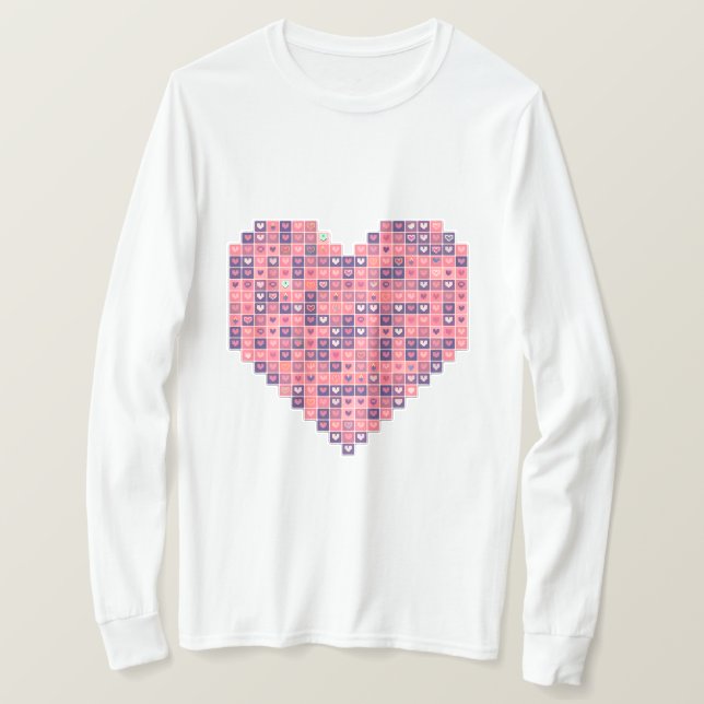 Pixelbasierte Liebe T-Shirt (Design vorne)