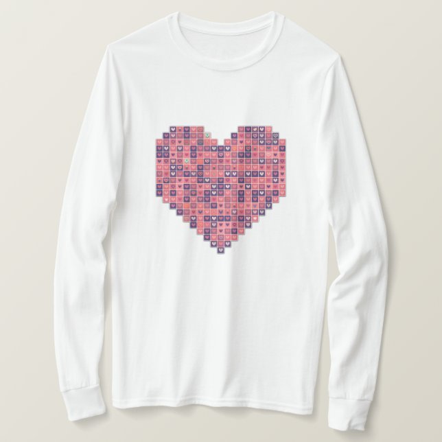 Pixelbasierte Liebe T-Shirt (Design vorne)