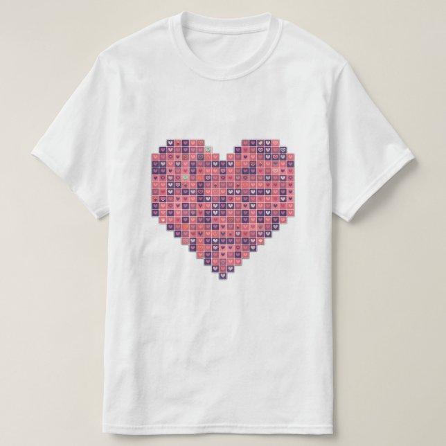 Pixelbasierte Liebe T-Shirt (Design vorne)
