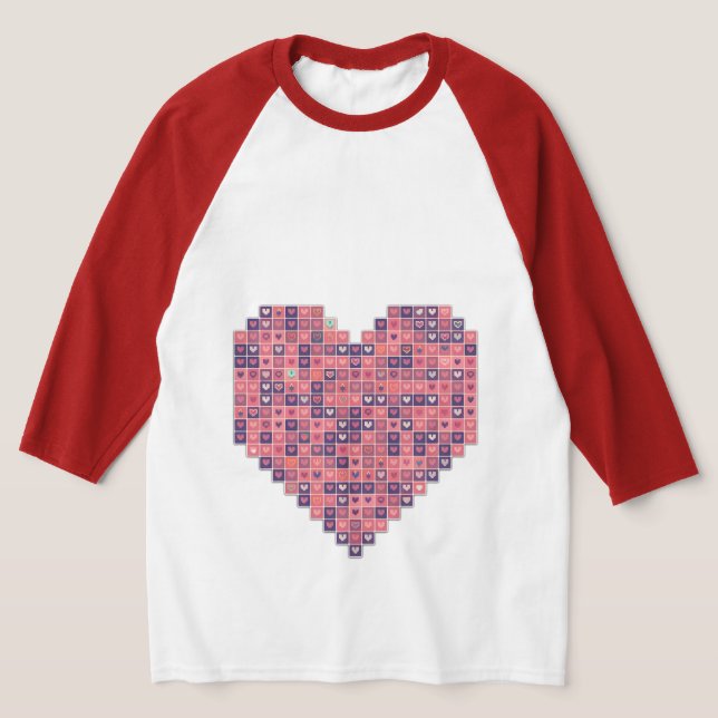 Pixelbasierte Liebe T-Shirt (Ablage )