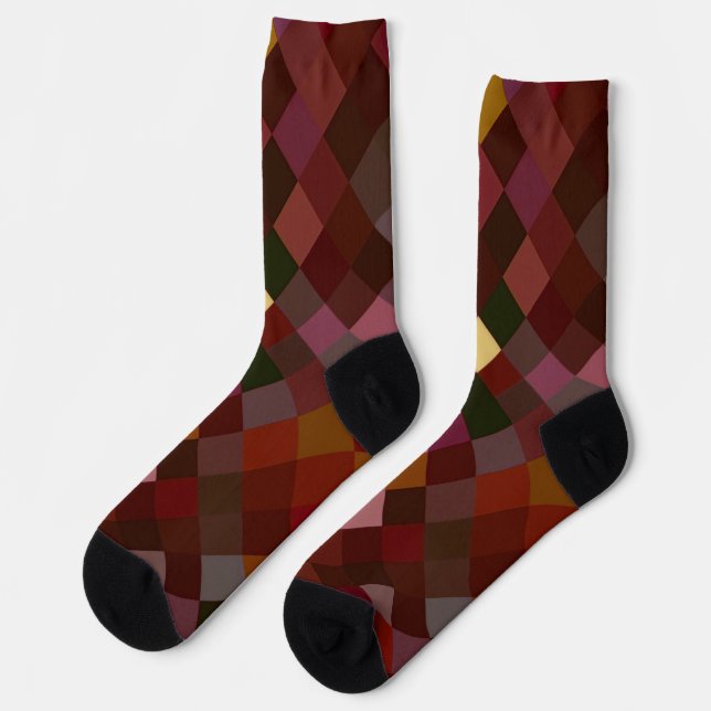 Pixelbraune Socken (Linkes Detail)