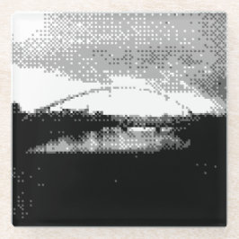 Pixelbrücke Glasuntersetzer