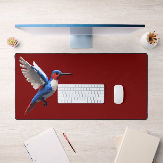 Pixeled Hummingbird Desk Mat Schreibtischunterlage (Büro 1)