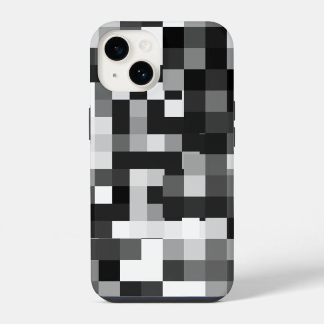 Pixelfarbmuster iPhone 14 Hülle (Rückseite)