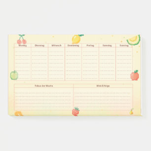 Pixelfrüchte Wochenplaner Post-it Klebezettel