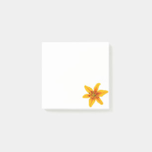 Pixelige gelbe Lilienblume Post-it Klebezettel